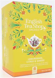 English Tea Shop Lemongrass Citrus & Ginger Tea - 20 Tea Bag Sachets