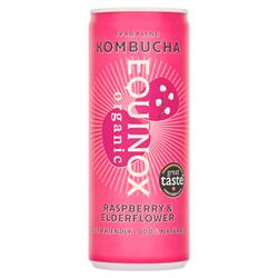 Equinox Kombucha Organic Kombucha Soft Drink w/Raspberry & Elderflower 250ml can
