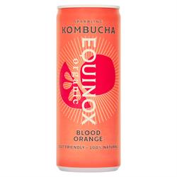 Equinox Kombucha Organic Kombucha Soft Drink with Blood Orange 250ml can