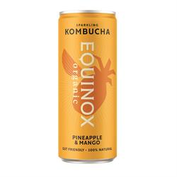 Equinox Kombucha Organic Kombucha Soft Drink with Pineapple & Mango 250ml can