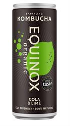 Equinox Kombucha Organic Kombucha Soft Drink Cola & Lime 250ml Can