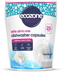 Ecozone Elite All-in-one Dishwasher Capsules - 25 Capsules