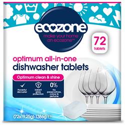 Ecozone Optimum all-in-one Dishwasher Tablets - 72 Tablets