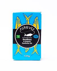 Fish4Ever Whole Sardines in Organic Sunflower Oil 120g