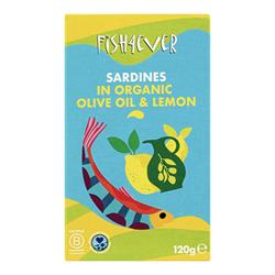 Fish4Ever Fish4Ever Sardines in Organic Olive Oil and Lemon 120g