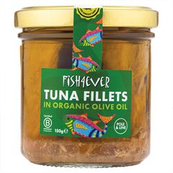 Fish4Ever Azores Tuna Fillets in Organic Olive Oil (jar) 150g