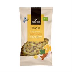 Foodin FI Organic Dry Roasted Curry-Lemon Cashew 120G