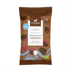 Foodin FI Organic Raw Chocolate No Added Sugar Raspberry 50G