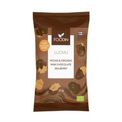 Foodin Organic Raw Chocolate Coated Mulberries 70g