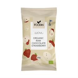 Foodin Organic Raw White Chocolate Strawberry 50g