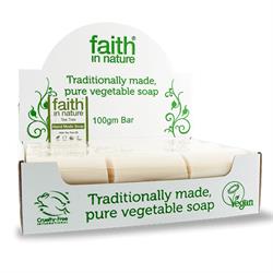 Faith in Nature Tea Tree soap unwrapped x (Full Box of 18)