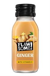 Flawsome! Flawsome Immunity Kick Ginger + Vitamin D Shot Glass 60ml