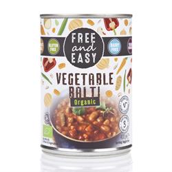 Free & Easy Organic Vegetable Balti Ready Meal 400g