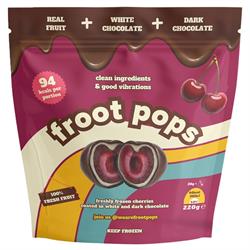 Froot Pops Froot Pops Frozen Cherries in White & Dark Chocolate 220g