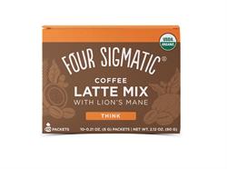 Four Sigma Foods Organic Mushroom Coffee Latte With Lion's Mane 10 Sachets