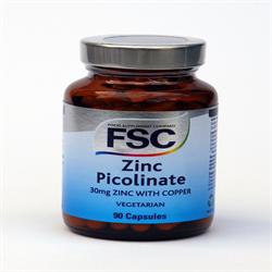 FSC Zinc Picolinate 30mg 90 Veg Capsules