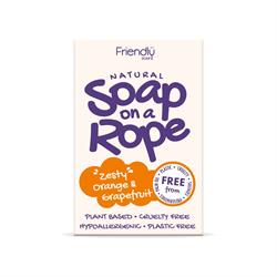 Friendly Soap Orange & Grapefruit - Natural Soap On  A Rope 125g