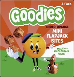 Goodies Goodies Kids Snack Choco Orange Mini Flapjack Oat Bar Bites 23g