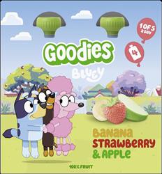 Goodies Goodies Bluey Kids Banana Strawberry & Apple Pouches 4x100g