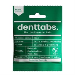 Georganics Denttabs Toothtablets Mint - 125 Pieces with fluoride