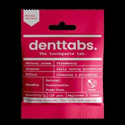 Georganics Denttabs Toothtablets Strawberry - 125 Pieces - with fluoride