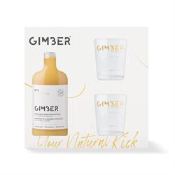 Gimber Gift Box with No1 Original Ginger 500ml & 2 Branded Glasses.