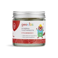 Geo Organics Kids Fluoride Free Toothpaste with Hydroxyapatite - Strawberry