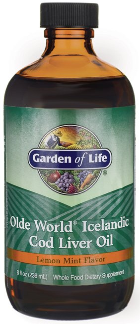 Garden of Life, Olde World Icelandic Cod Liver Oil, Lemon Mint - 236 ml.