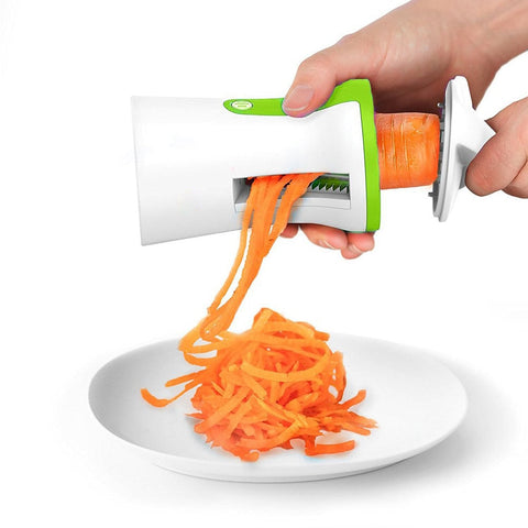 Portable Vegetable Slicer Handheld Spiralizer Peeler Spiral Slicer Stainless Steel for Potatoes Spaghetti Kitchen Accessories