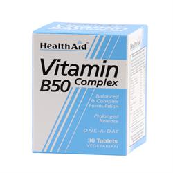 HealthAid Vit B50 Complex - Prolonged Release Tablets  30's