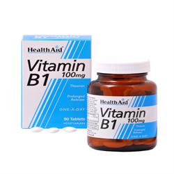 HealthAid Vitamin B1 (Thiamin) 100mg - Prolonged Release - 90 Tablets