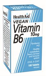 HealthAid Vitamin B6 (Pyridoxine HCl) 10mg - 100 Tablets