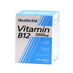 HealthAid Vitamin B12 1000ug-Prolonged Release - 100 Tablets