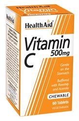 HealthAid Vitamin C 500mg  - Chewable (Orange Flavour) - 60 Tablets