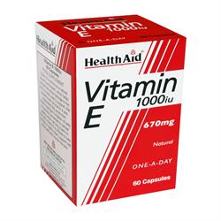 HealthAid Vitamin E 1000iu Natural Capsules 60's