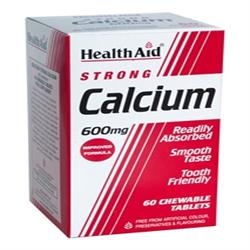 HealthAid Calcium 600mg - Chewable - 60 Tablets