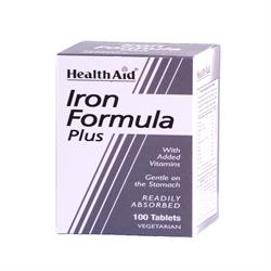 HealthAid Iron Formula Plus - 100 Tablets