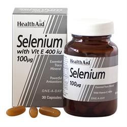 HealthAid Selenium 100ug + Vitamin E 400iu - 30 Capsules