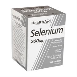 HealthAid Selenium 200ug - Prolonged Release - 60 Tablets