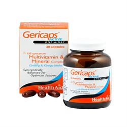 HealthAid Gericaps Active (with Ginseng + Ginkgo Biloba) Capsules 30's