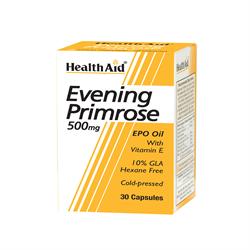 HealthAid Evening Primrose Oil 500mg + Vitamin E Capsules 30's