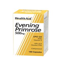 HealthAid Evening Primrose Oil 500mg + Vitamin E Capsules 180's