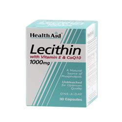 HealthAid Lecithin 1000mg + Natural Vitamin E 45iu + CoQ 10 10mg Capsules 3