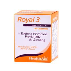 HealthAid Royal 3 (Royal Jelly + E.P.O. + Korean Ginseng) Capsules 30's