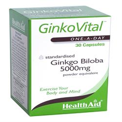 HealthAid Ginko Vital Gingko Biloba 5000mg - 30 Capsules