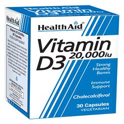 HealthAid Vitamin D3 20000iu - 30 Vegicaps