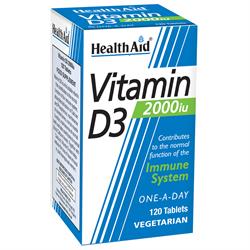 HealthAid Vitamin D3 2000iu  New-120 Tablet