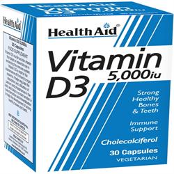 HealthAid Vitamin D3 5000iu - 30 Vegicaps