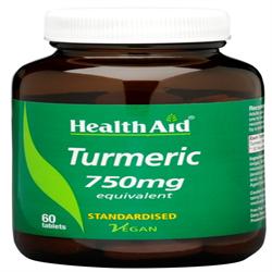 HealthAid Turmeric (Curcumin) 750mg Equivalent - 60 Tablets