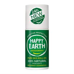Happy Earth Happy Earth Natural Deodorant Roller Bergamot Cedarwood 75ml